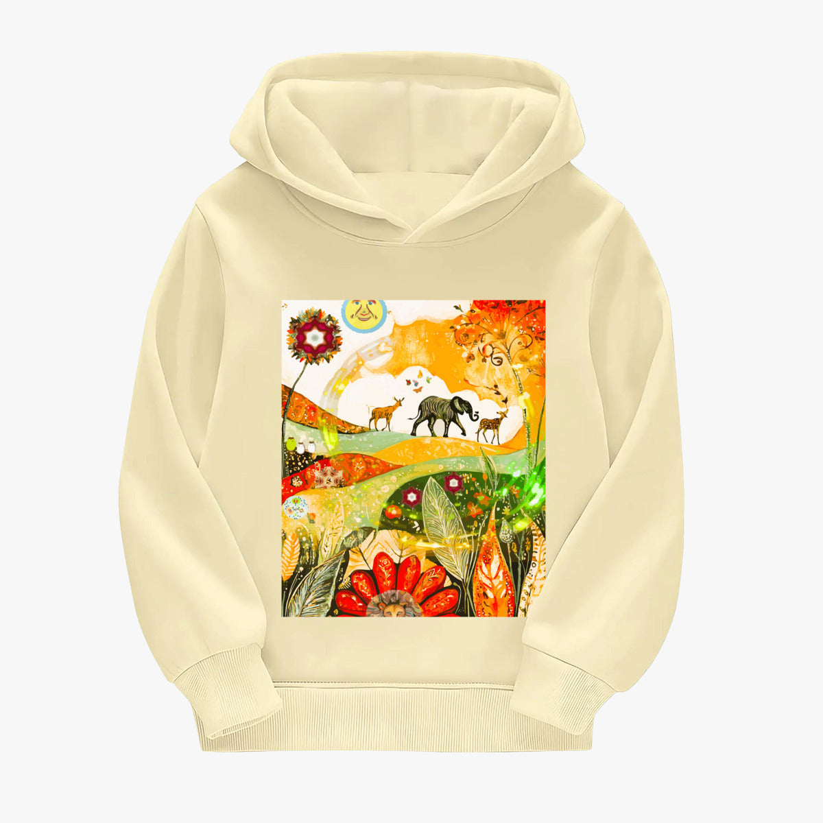 Child's Animal Parade Front Design Long Sleeve Hoodie