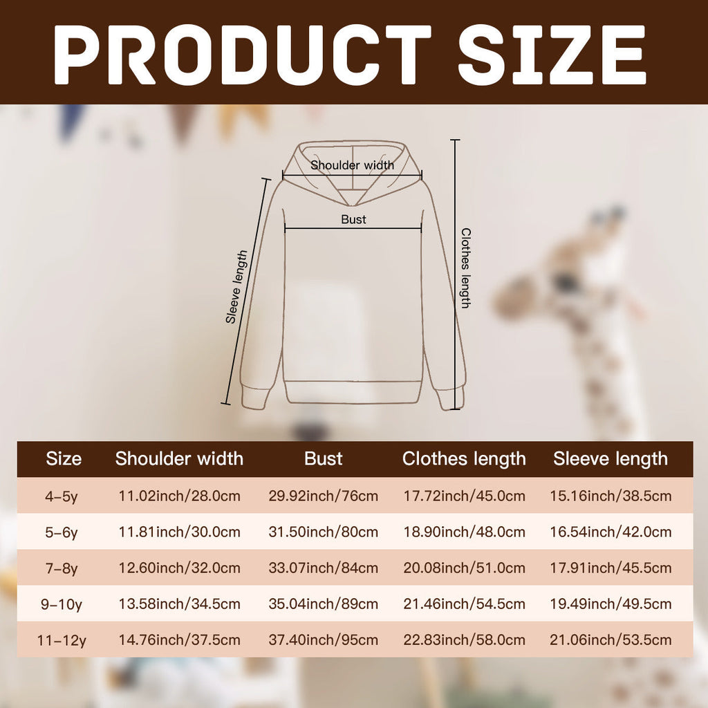 Child's Animal Parade Front Design Long Sleeve Hoodie