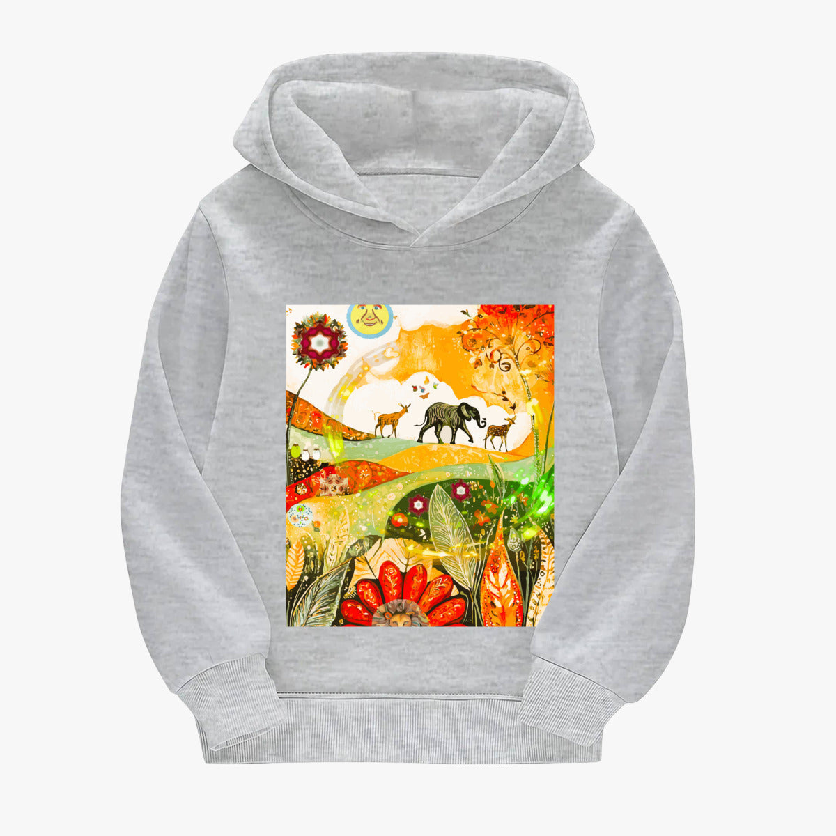Child's Animal Parade Front Design Long Sleeve Hoodie