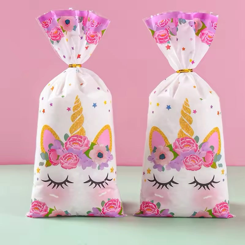Unicorn Party Favor Bags - Kids Birthday Treat Bags 10-Pack