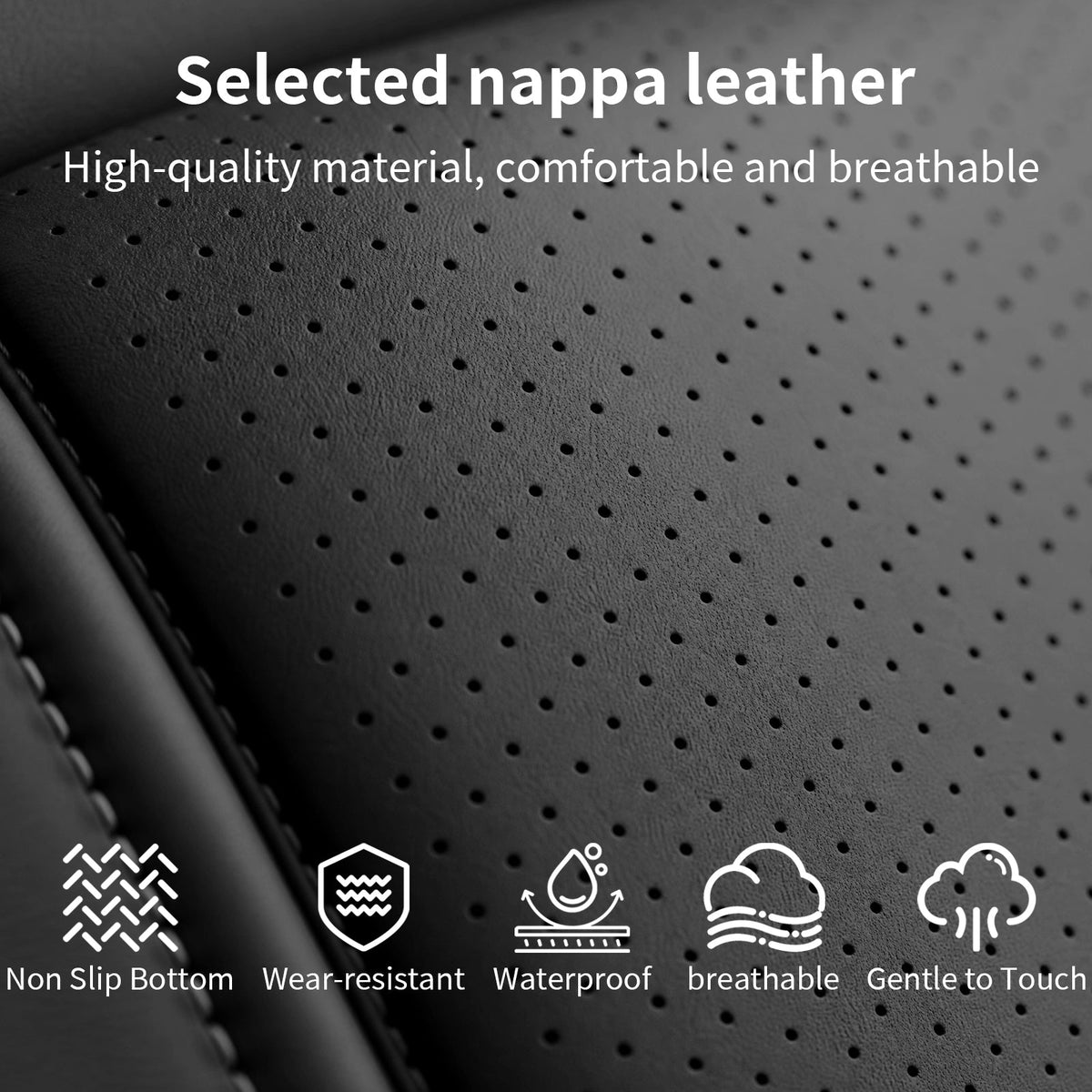 Umbrauto Custom Seat Covers for Silverado and GMC Sierra,Waterproof Nappa Leather Seatcovers for Chevy Silverado/GMC Sierra 2007-2013 & 2019-2026 1500, 2020-2026 2500HD 3500HD Crew/Double/Extended Cab