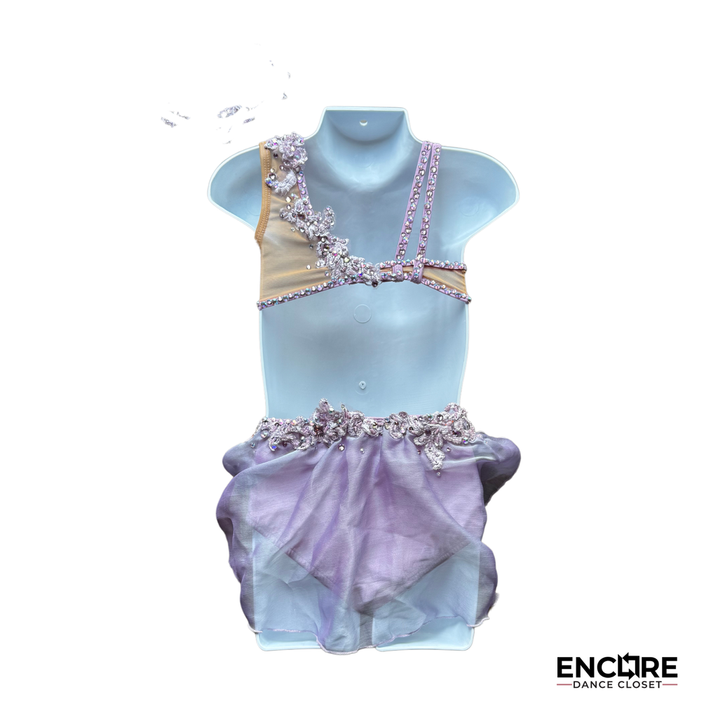 Lilac Leotard with Lyrical Skirt & Rhinestone Detailing