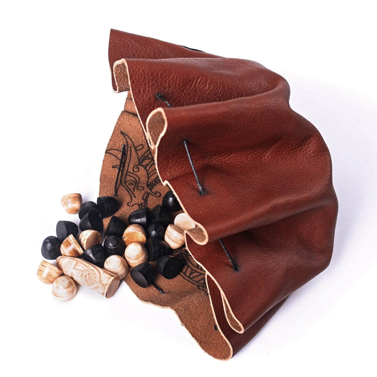 Hnefatafl Travel Set – Leather Board & Pieces
