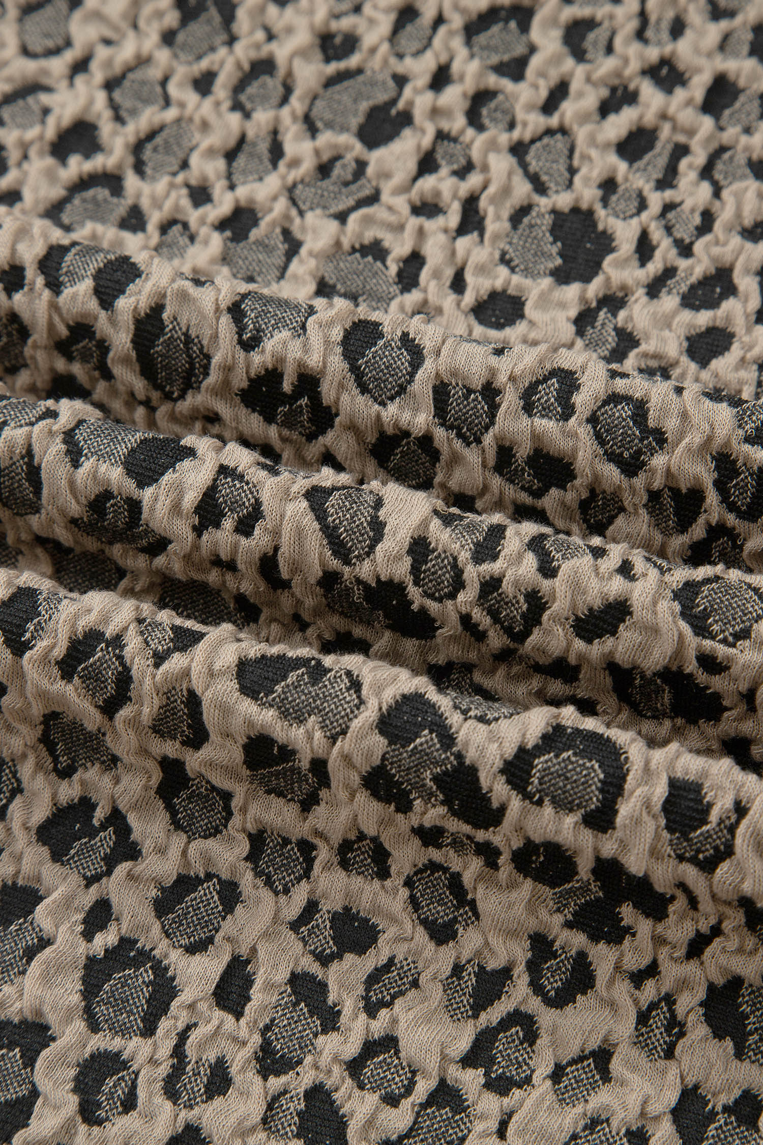 Leopard Textured Sleeveless Mini Dress