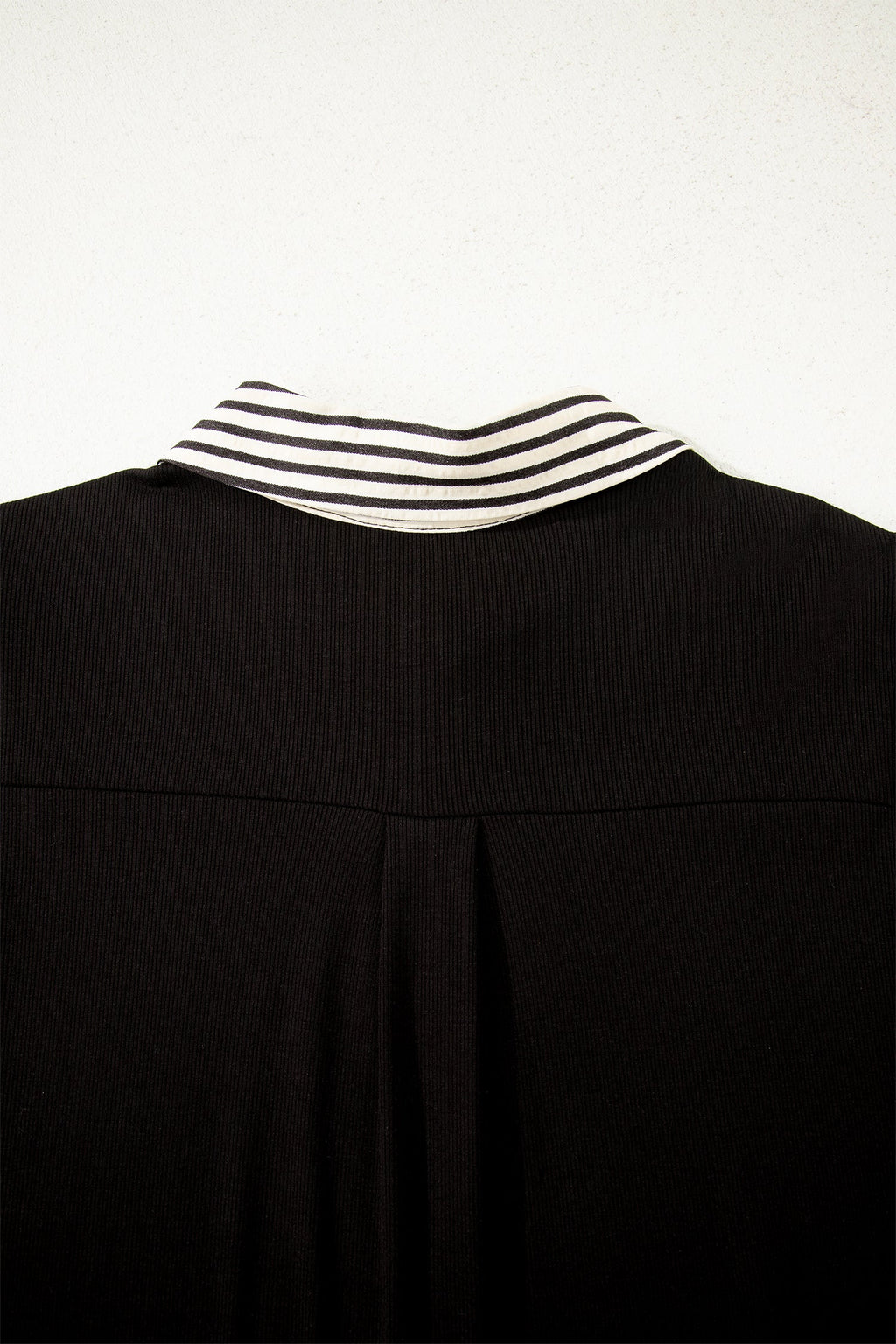 Stripe Polo Collar Tied Short Sleeve Mini Dress