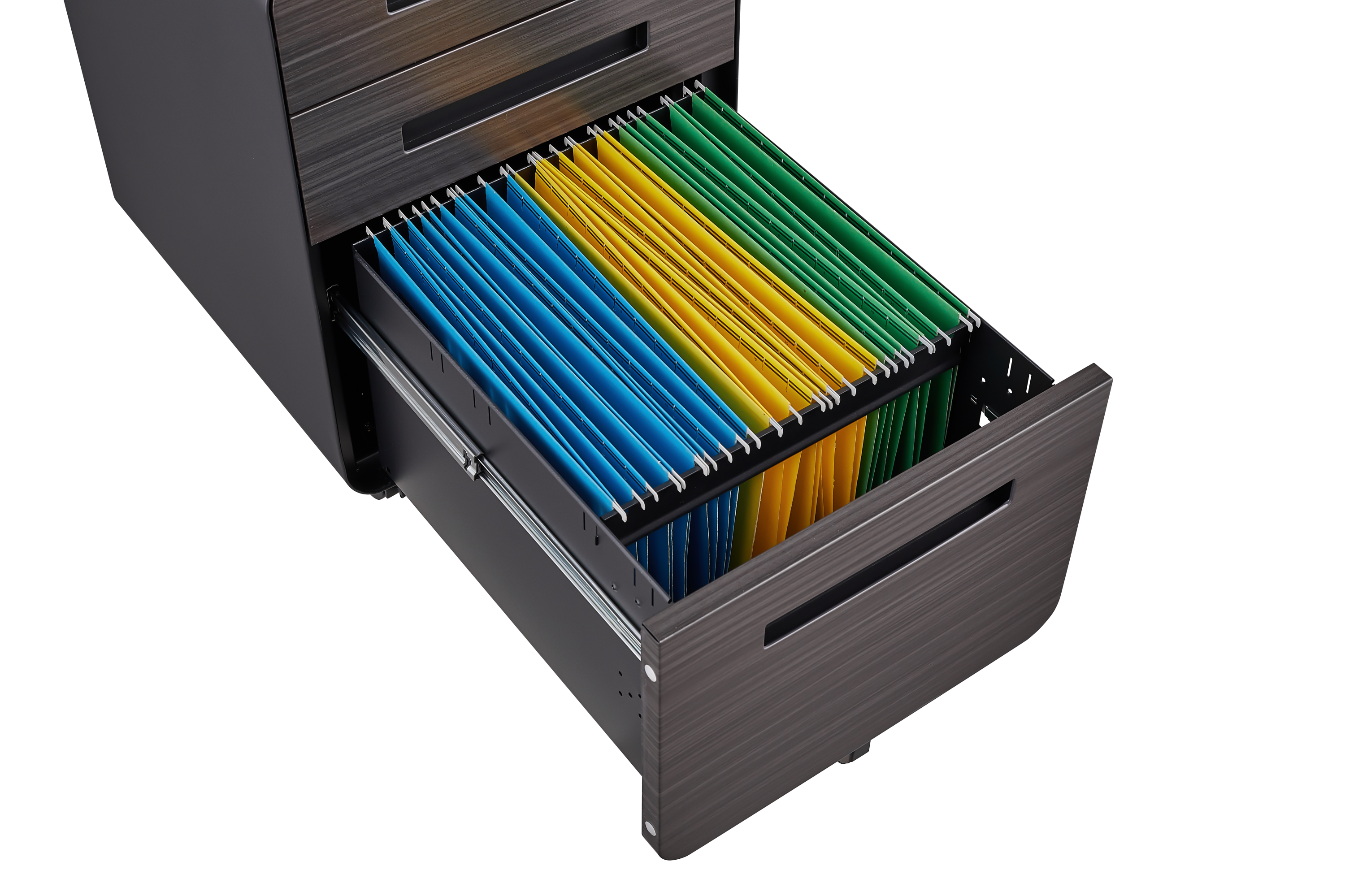 3 Drawer Mobile File Cabinet Under Desk Office,Simple Style Versatile Storage Cabinet for Legal/Letter/A4 Files, 5 Wheel Design Anti-Tilting Cold Rolled Steel Waterproof Moisture-Proof Black