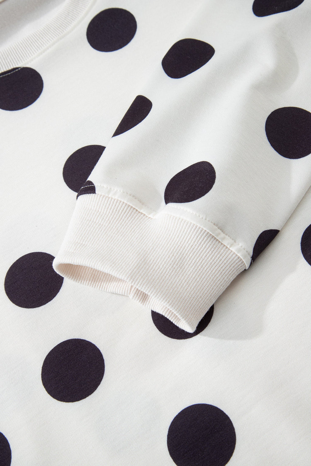 Polka Dot Pullover and Drawstring Shorts Set