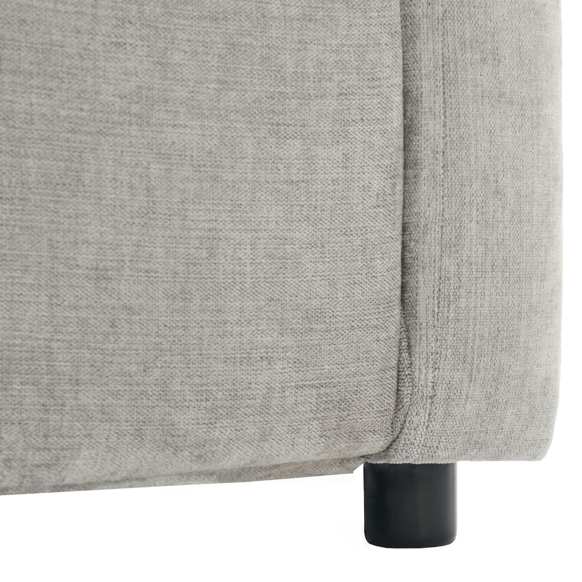 Cozy Upholstered Sofa Set with Double Cushion Design, Light Grey Chenille Fabric, Modern Living Room Couch