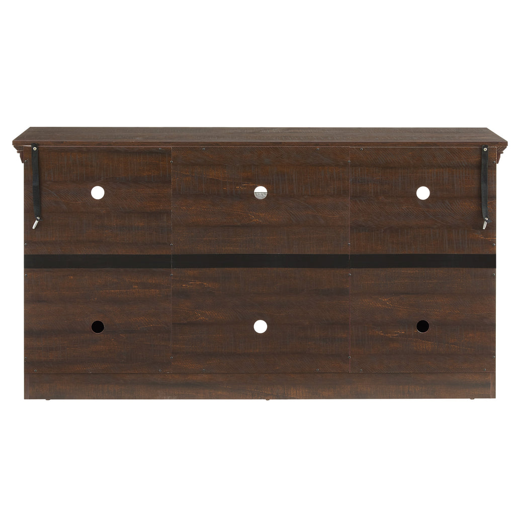 2 Doors Cabinet Farmhouse  Cabinet, Farmhouse TV Stand Barn Design,Modern Farmhouse TV Media Stand, Large Barn Inspired Home Entertainment Console,Espresso, 60.23'W*15.35'D*31.7'H