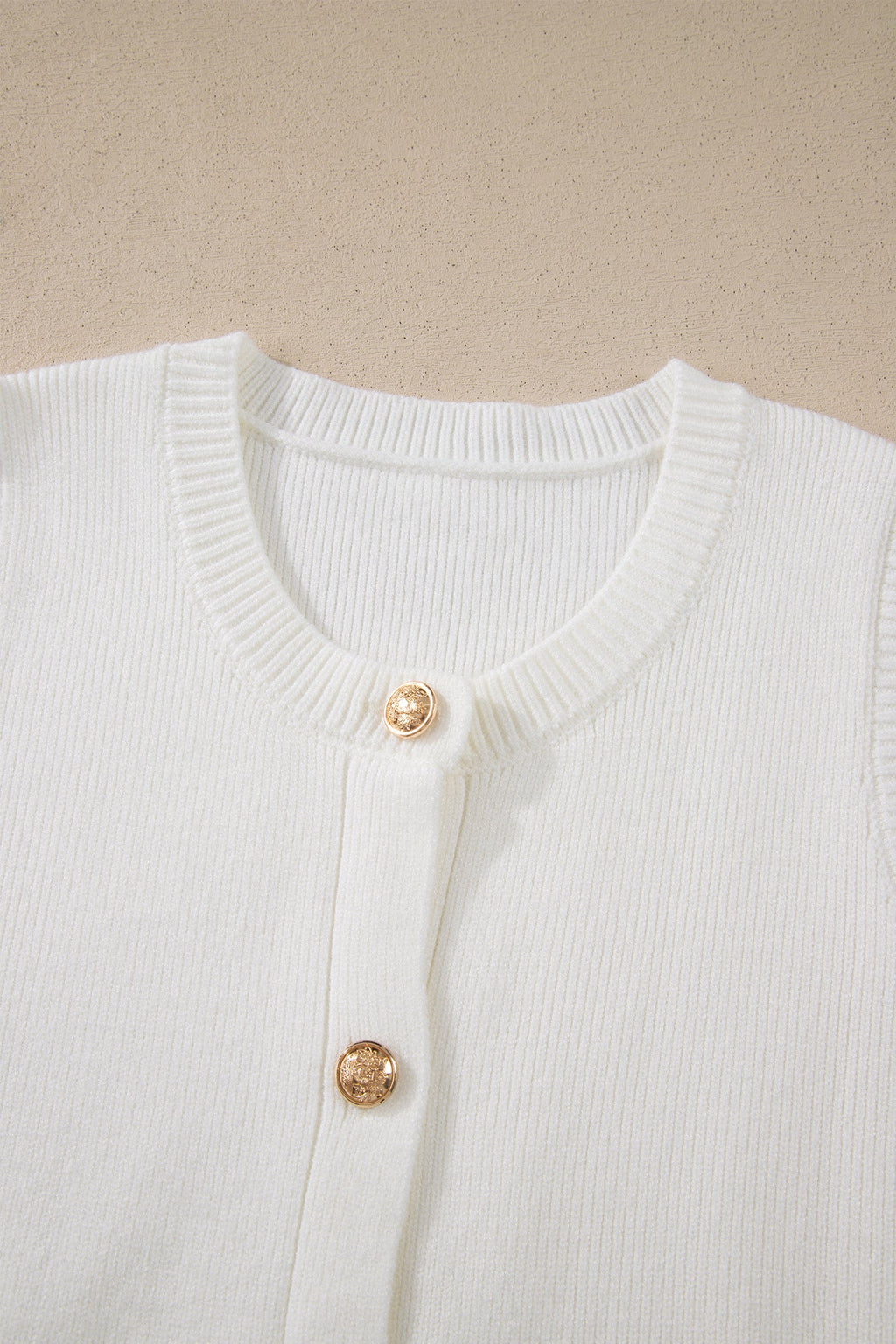 Solid Knit Sleeveless Button Front Pocketed Sweater