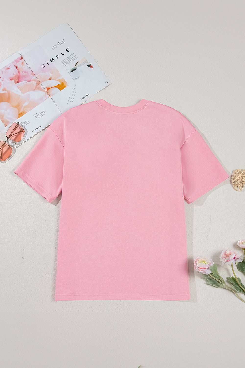 Bow Applique Short Sleeve T-Shirt