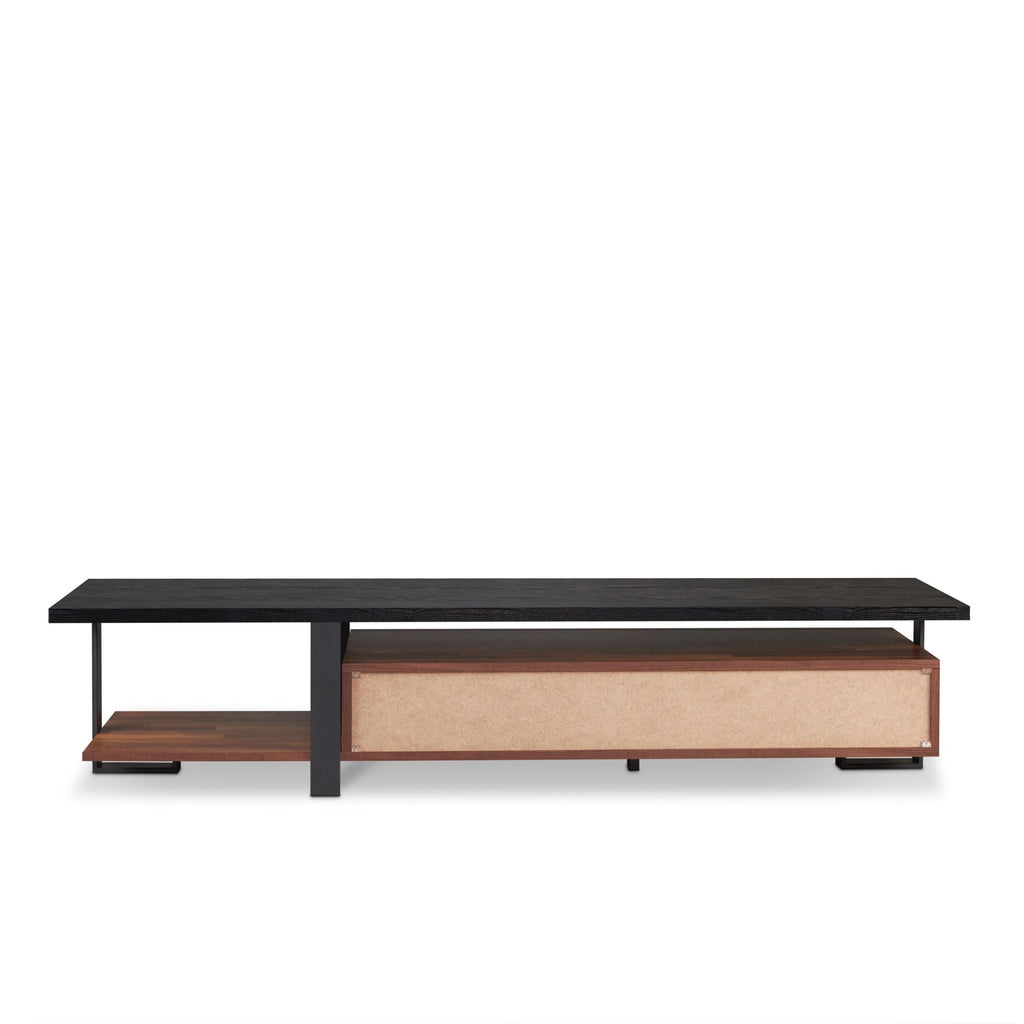Elling Walnut & Black Finish TV Stand