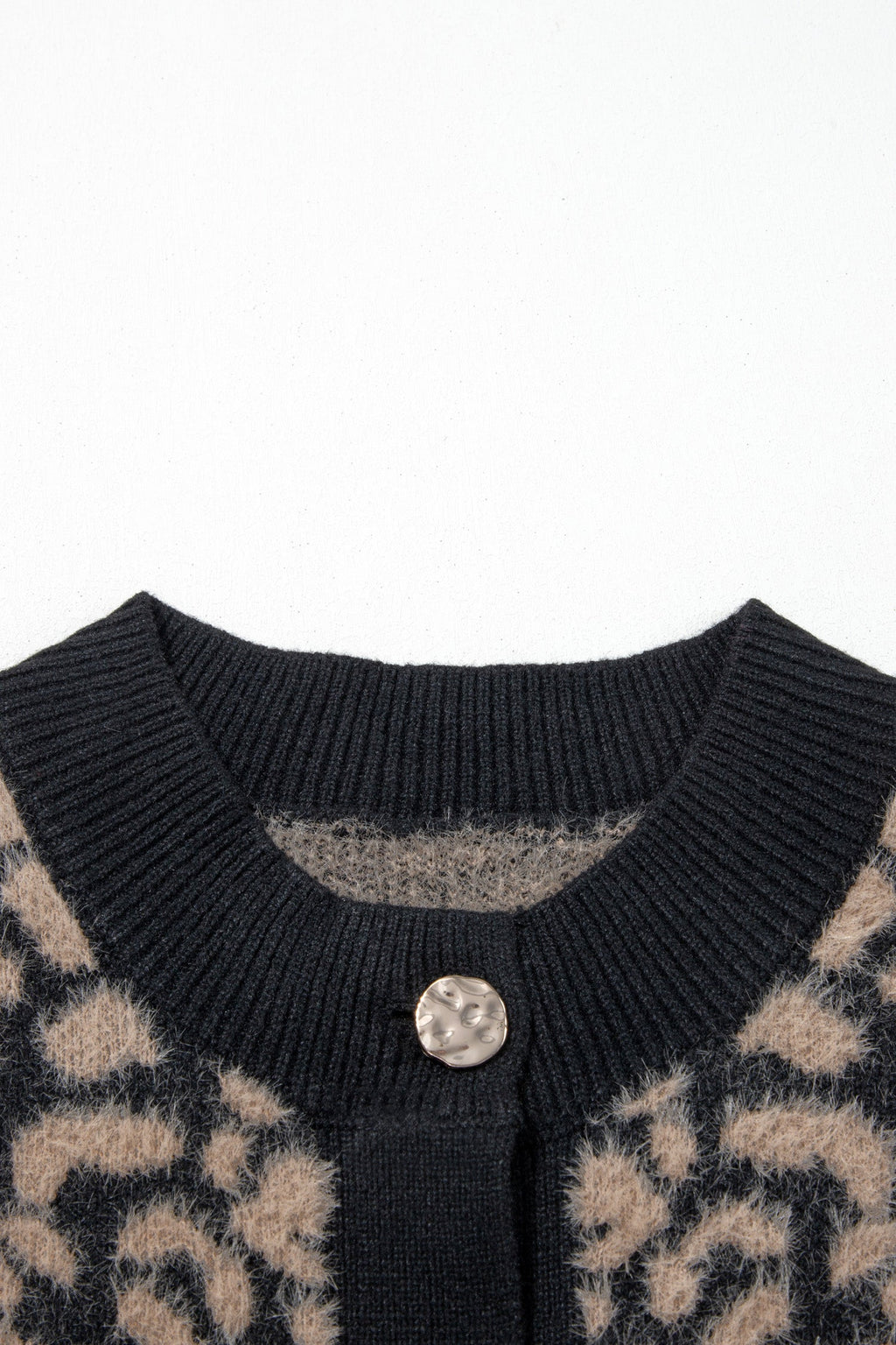 Leopard Sleeveless Regular Wash Knit Vest