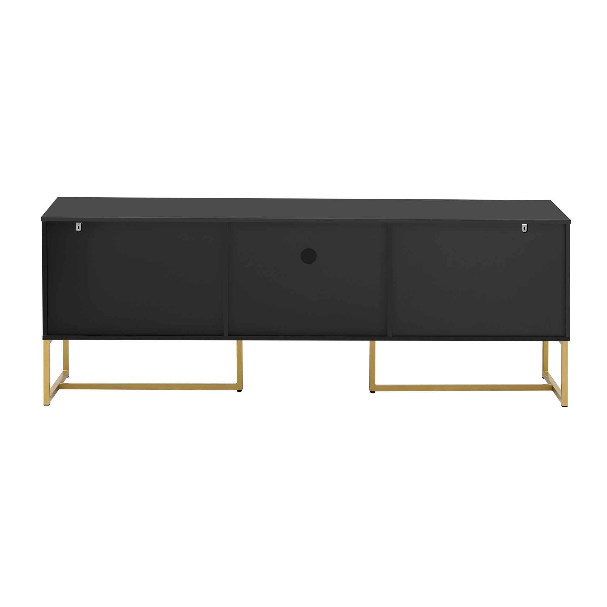 U-Can Modern TV Stand for TV up to 70 Inches,TV Cabinet with 1 Drawer, 2 Cabinets and Metal Legs, Handles and Anti-tip Device for Living room