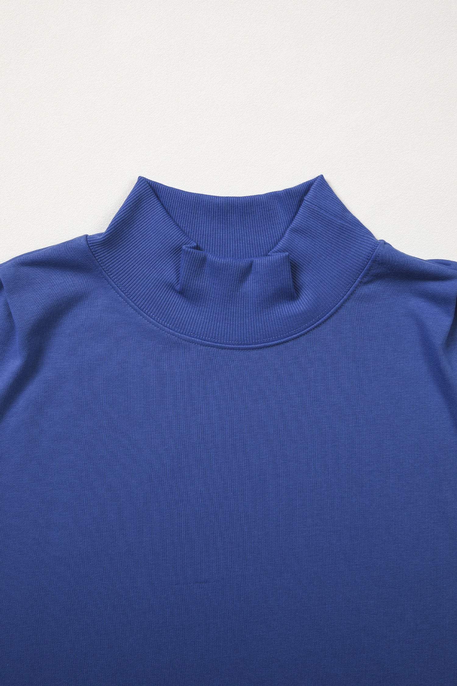 Solid Mock Neck Cap Sleeve Oversized Top