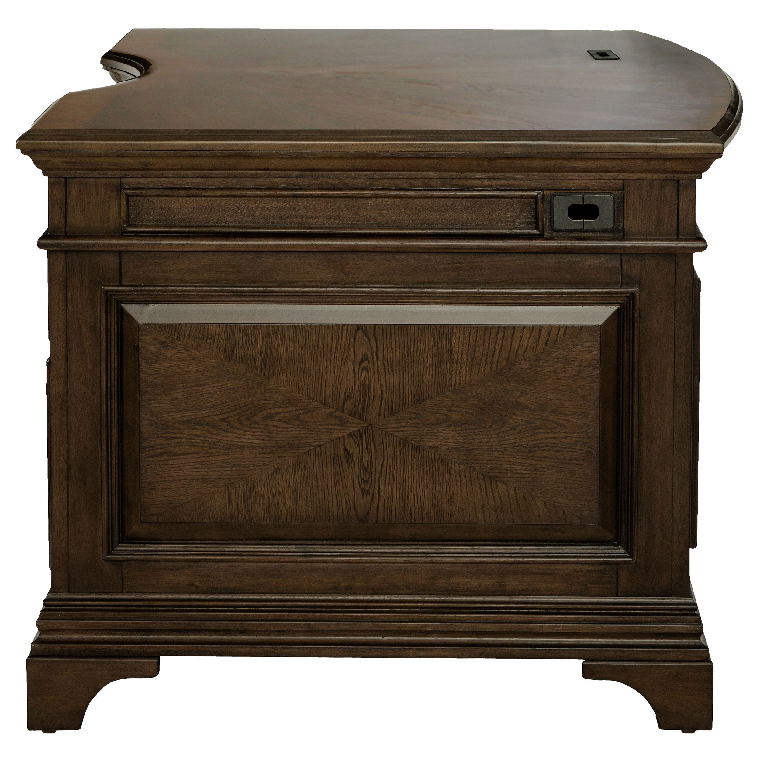 Stigham Burnished Oak 7-drawer Executive Desk