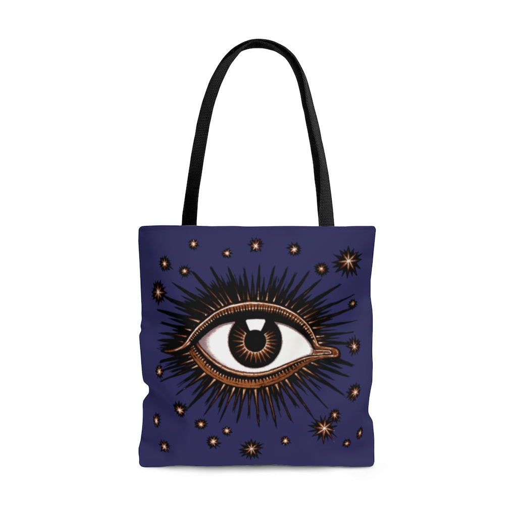 "All Seeing Eye" (Violet) Heavy-Duty Canvas Tote Bag