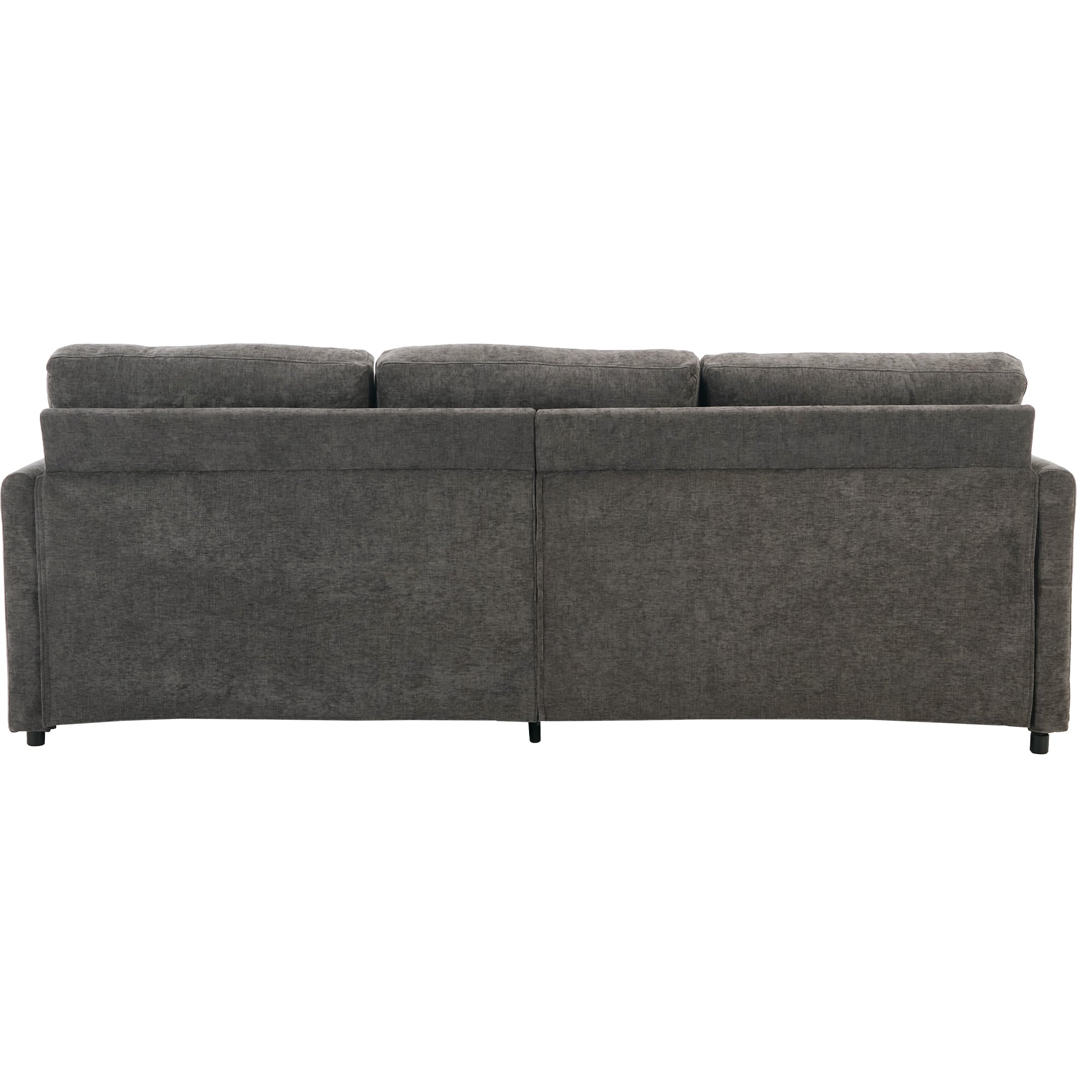 Cozy Upholstered Oversized 3-Seater Cloud Sofa with Double Cushion in Grey Chenille