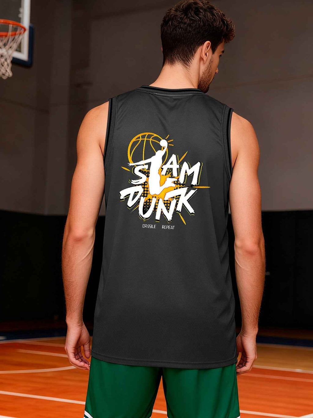 Slam Dunk Adult Dark Grey Basketball Jersey | Ships From USA