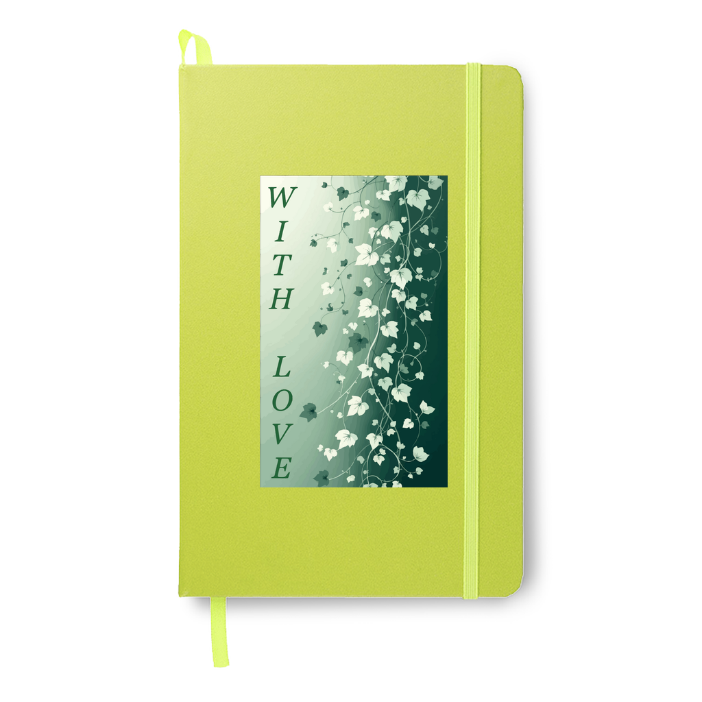 With Love Green Vines Colorful Hardcover Journal