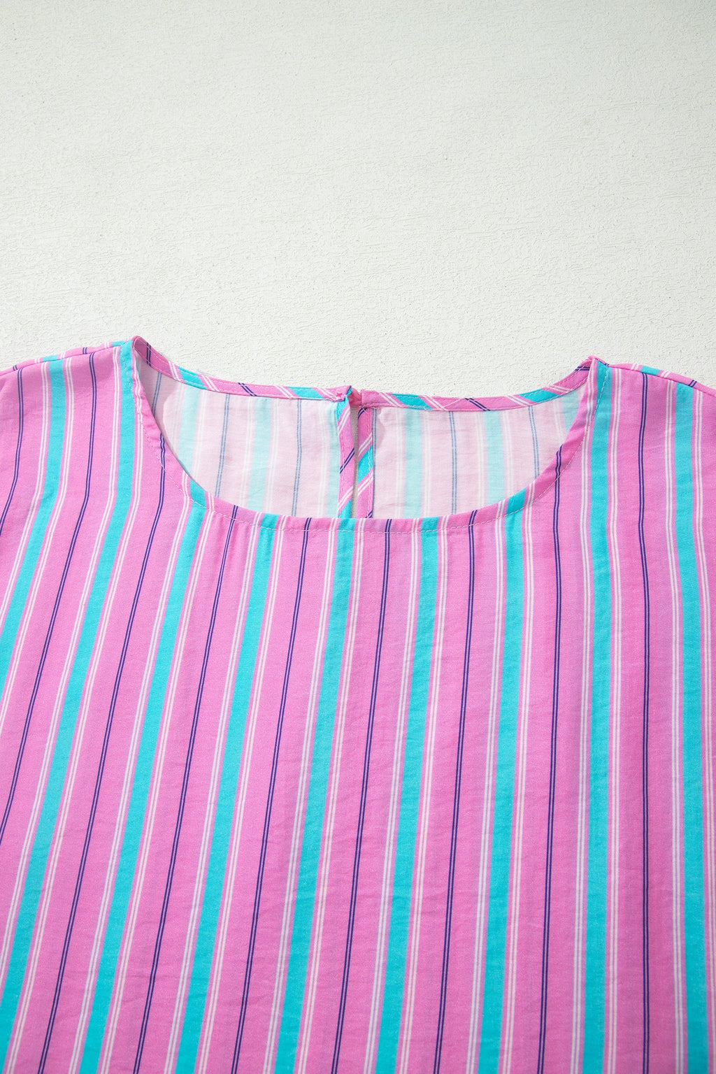 Stripe Dolman Short Sleeve Blouse & Short Set