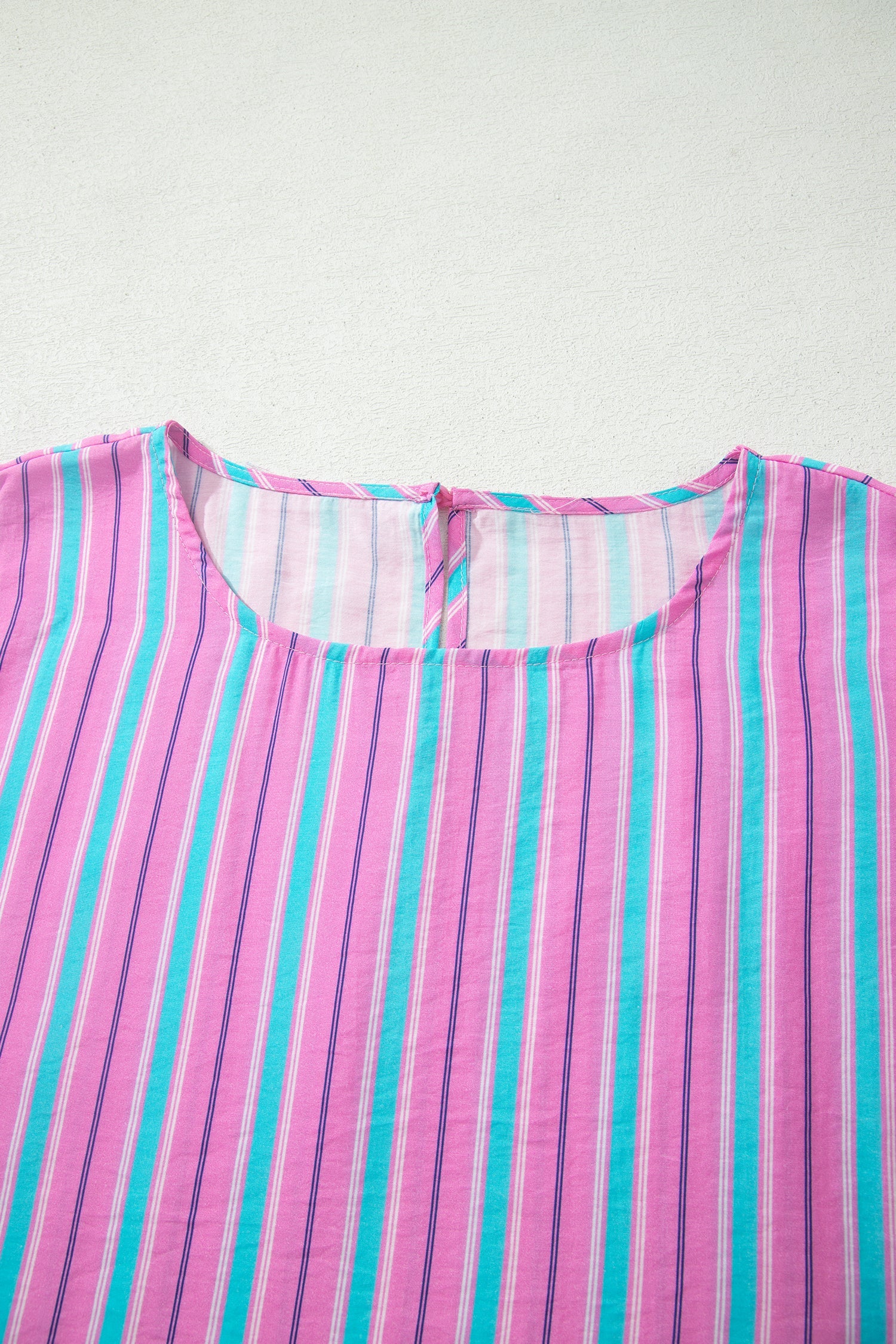 Stripe Dolman Short Sleeve Blouse & Short Set