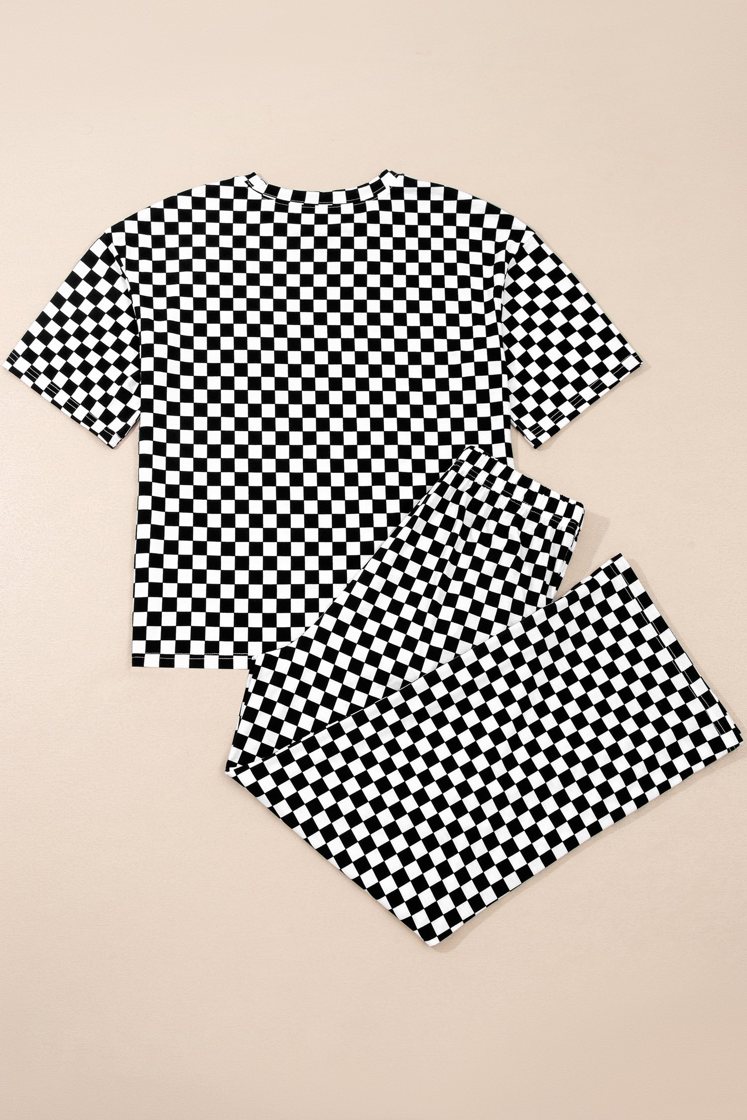Checker Short Sleeve Tee & Pants Set