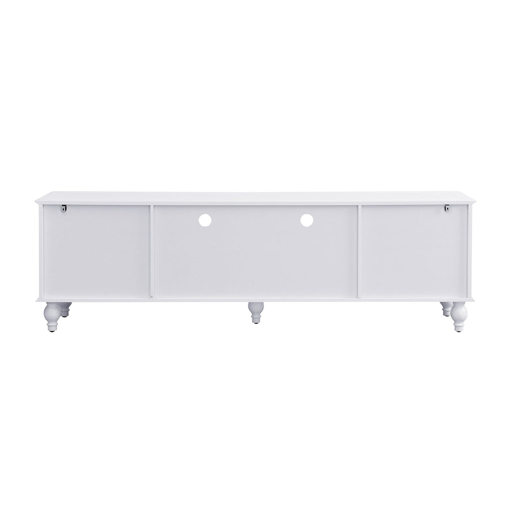 U-Can 70.9'' Modern TV Stand for TVs up to 80 Inches, Entertainment Center with Open Compartment, TV Storage Cabinet with 2 Drawers, 2 Cabinets and 5 Solid Legs for Living room