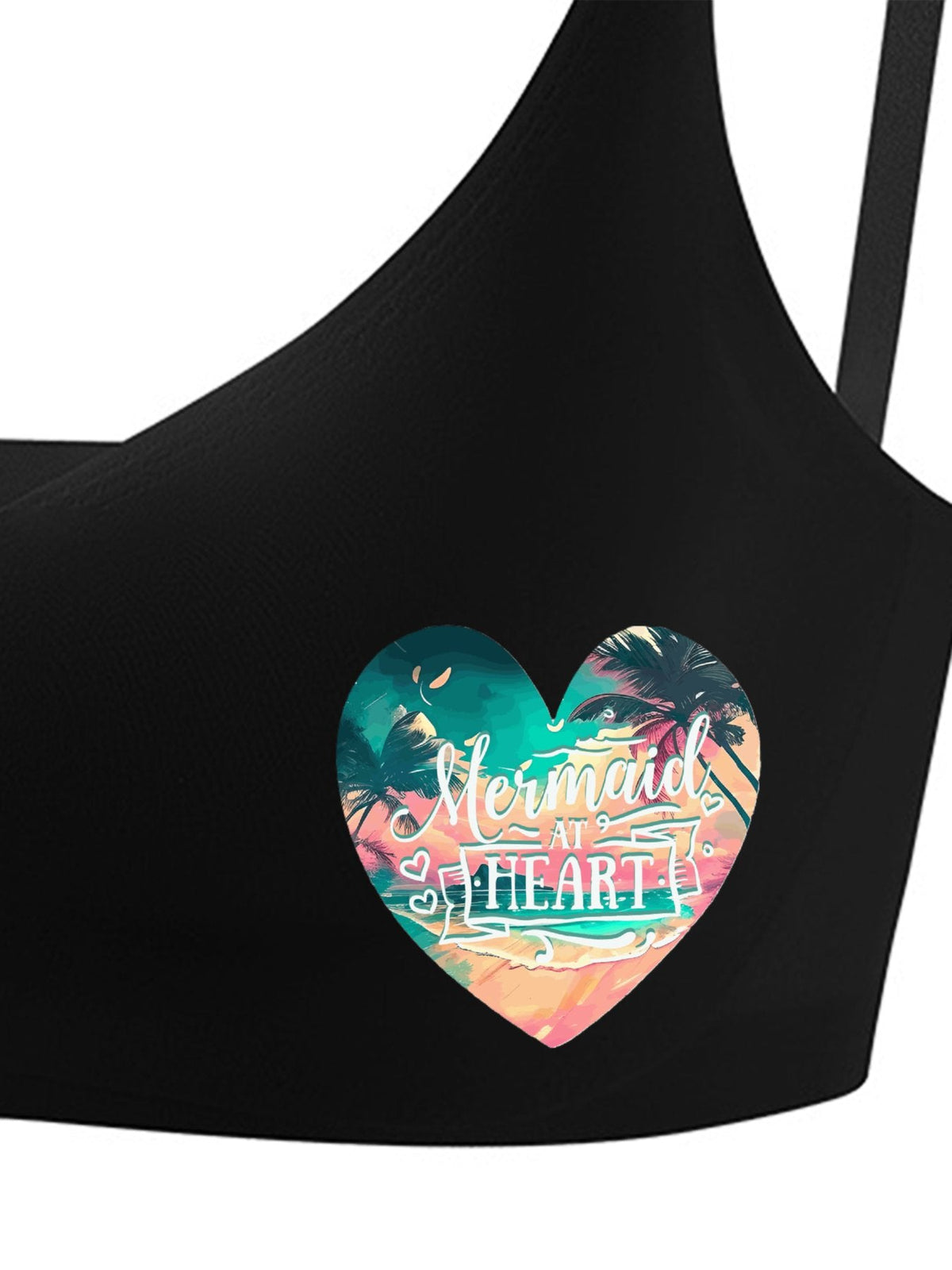 Mermaid at Heart Seamless Bra for Women (Front Printing)