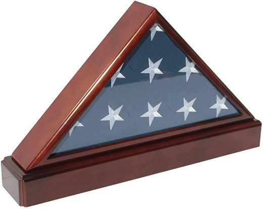 Burial/Funeral Flag Display Case Frame with Pedestal Stand