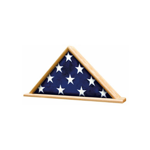 Ceremonial Flag Display Triangle - Oak Material.