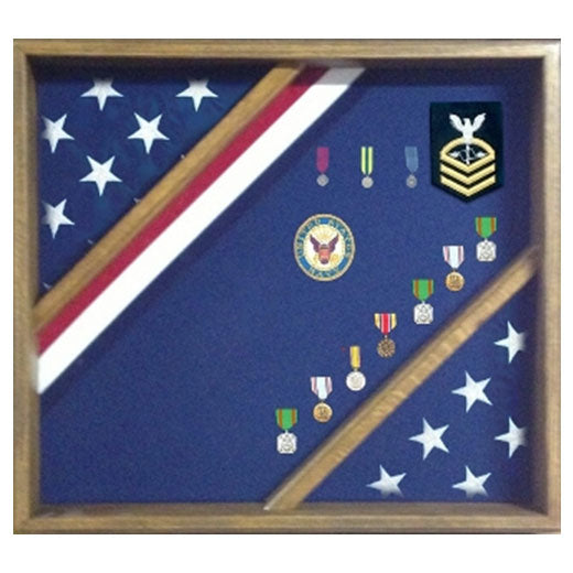 Flag Display Box, Wood Flag Red White and Blue Box - Black or Red or Blue or Green or Red/Blue/White.