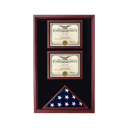 2 Documents Flag Display Cases - Fit 5" x 9.5" Casket Flag.