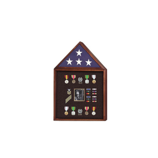 Flag and Badge display cases, Flag and Photo Frame - Felt Color - Black-Red-Blue-Green.