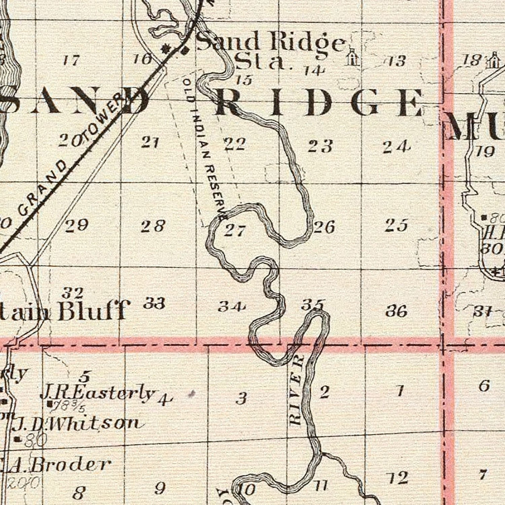 Vintage Map of Jackson County, Illinois 1876