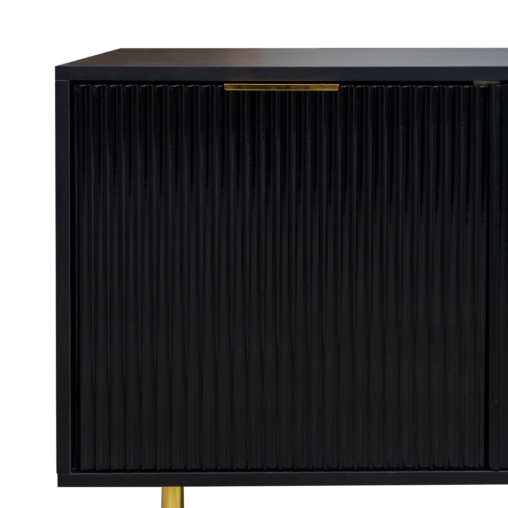 Modern warm Black TV cabinet for 80 inch TV Stands, for Living Room Bedroom