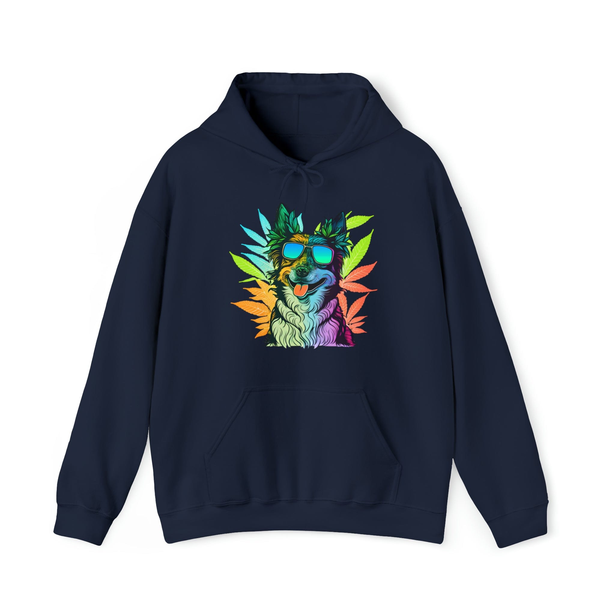Cool Corgi with Shades and Cannabis Leaves Hoodie