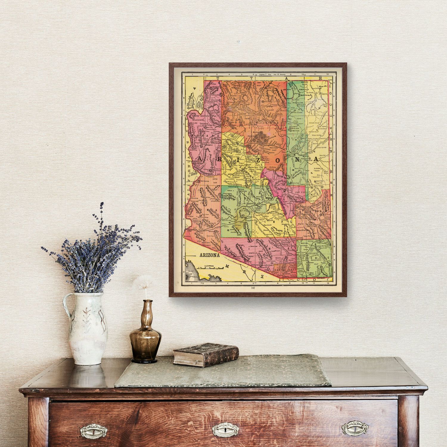 Vintage Map of Arizona 1909