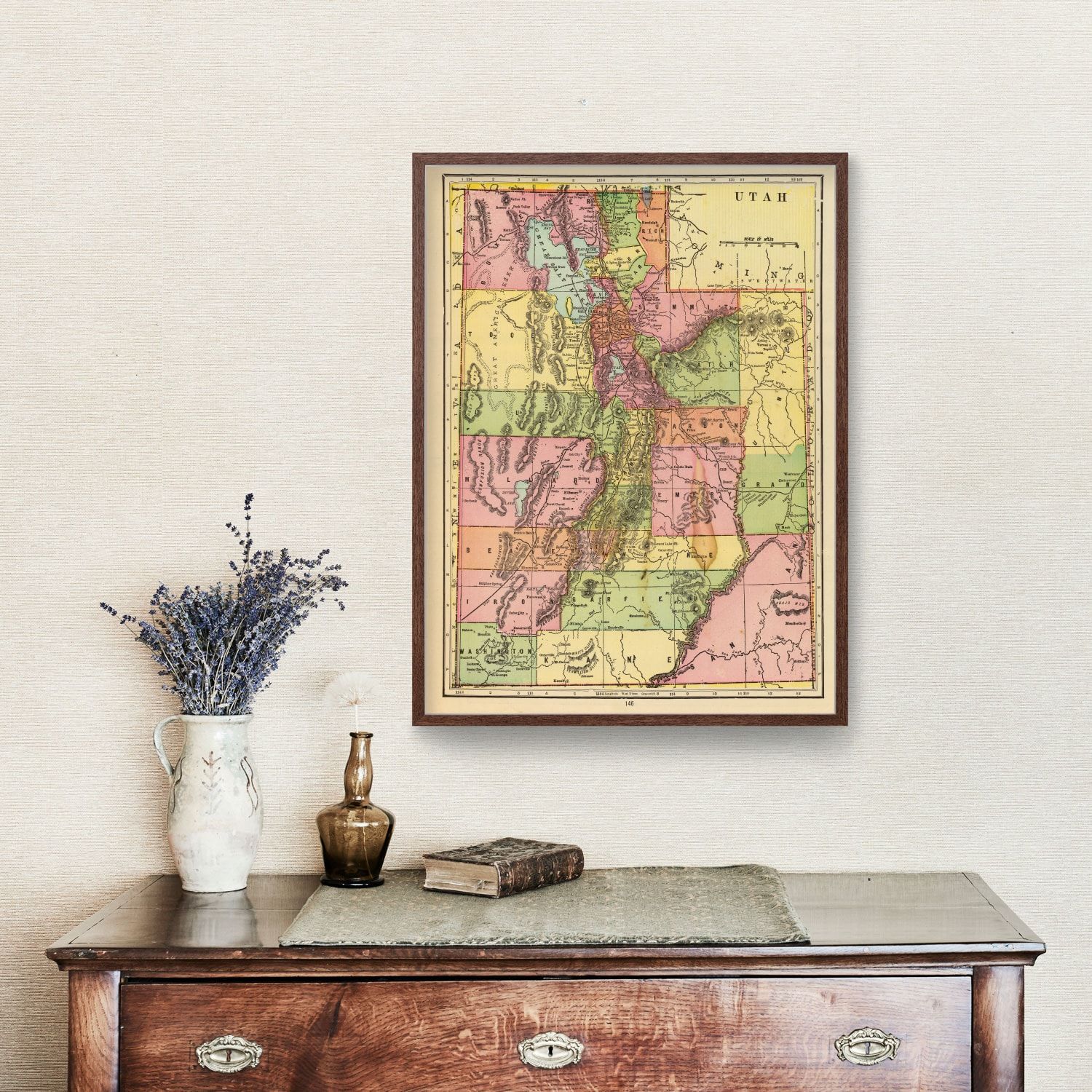 Vintage Map of Utah 1909