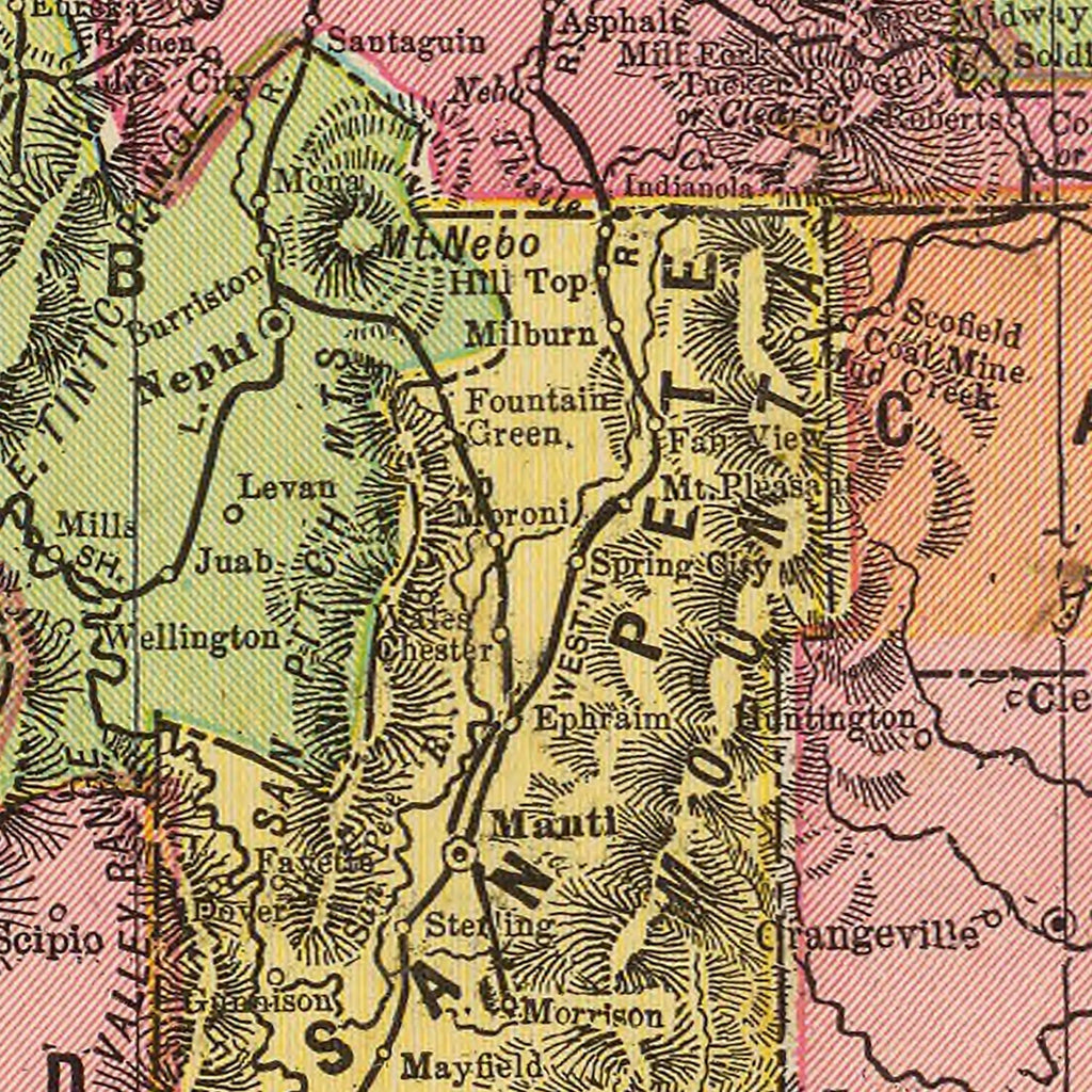 Vintage Map of Utah 1909