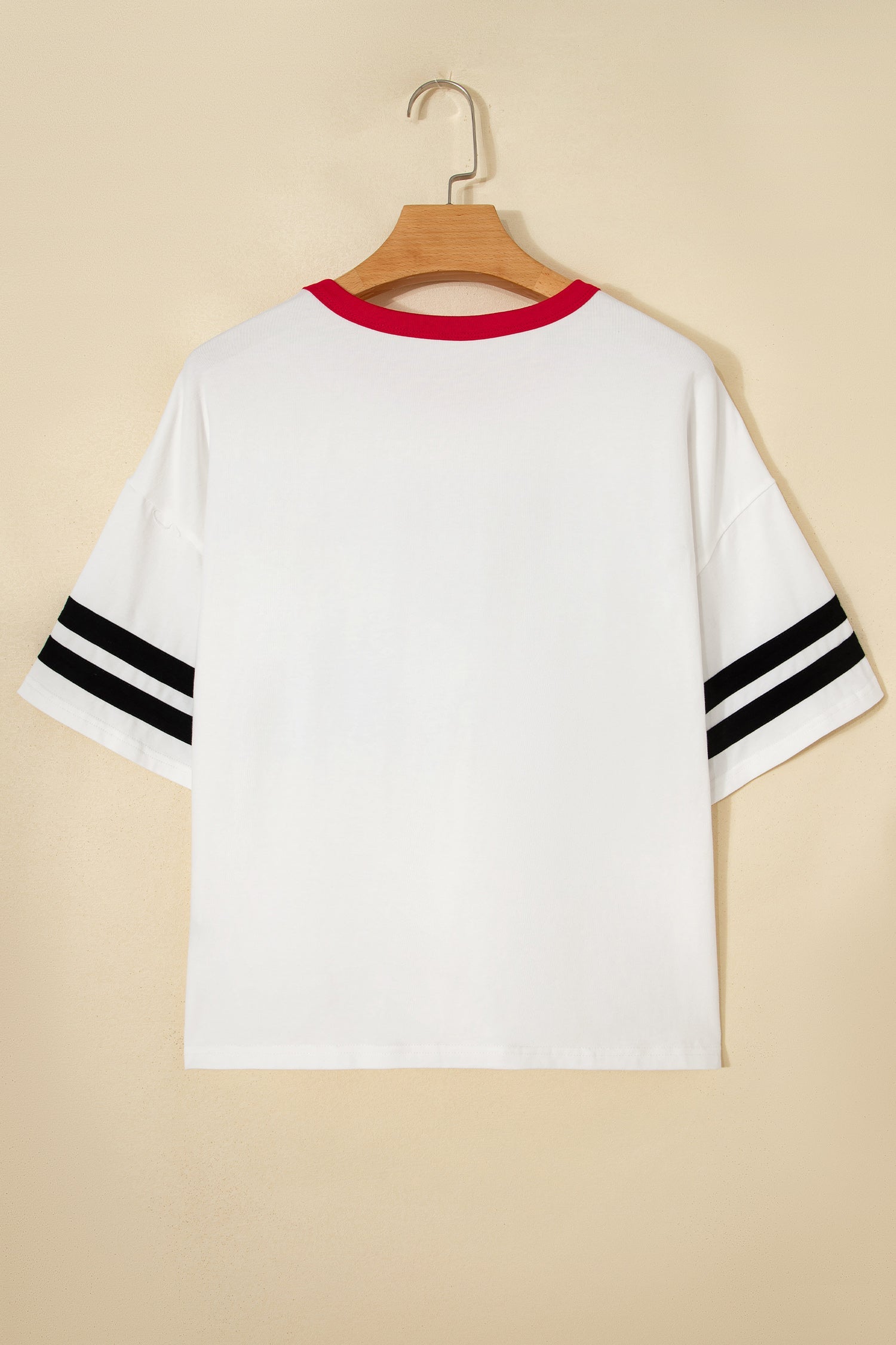 USA Varsity Stripe Trim Short Sleeve Tee