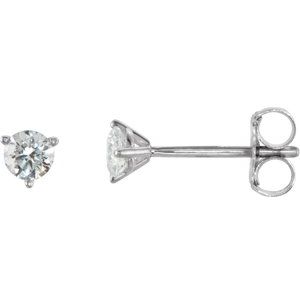 18K White Gold 1/4 CTW Natural Diamond Stud Earrings