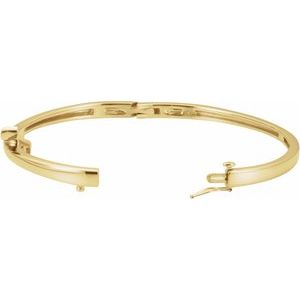 14K Yellow Gold 1/4 CTW Natural Diamond 6 1/2" Bangle Bracelet
