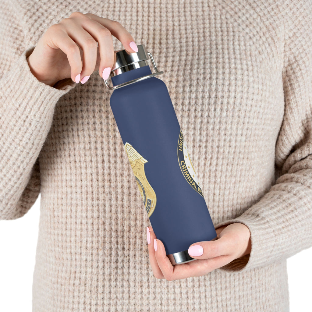 Army CID Badge and Seal - Copper Vacuum Insulated Bottle, 22oz