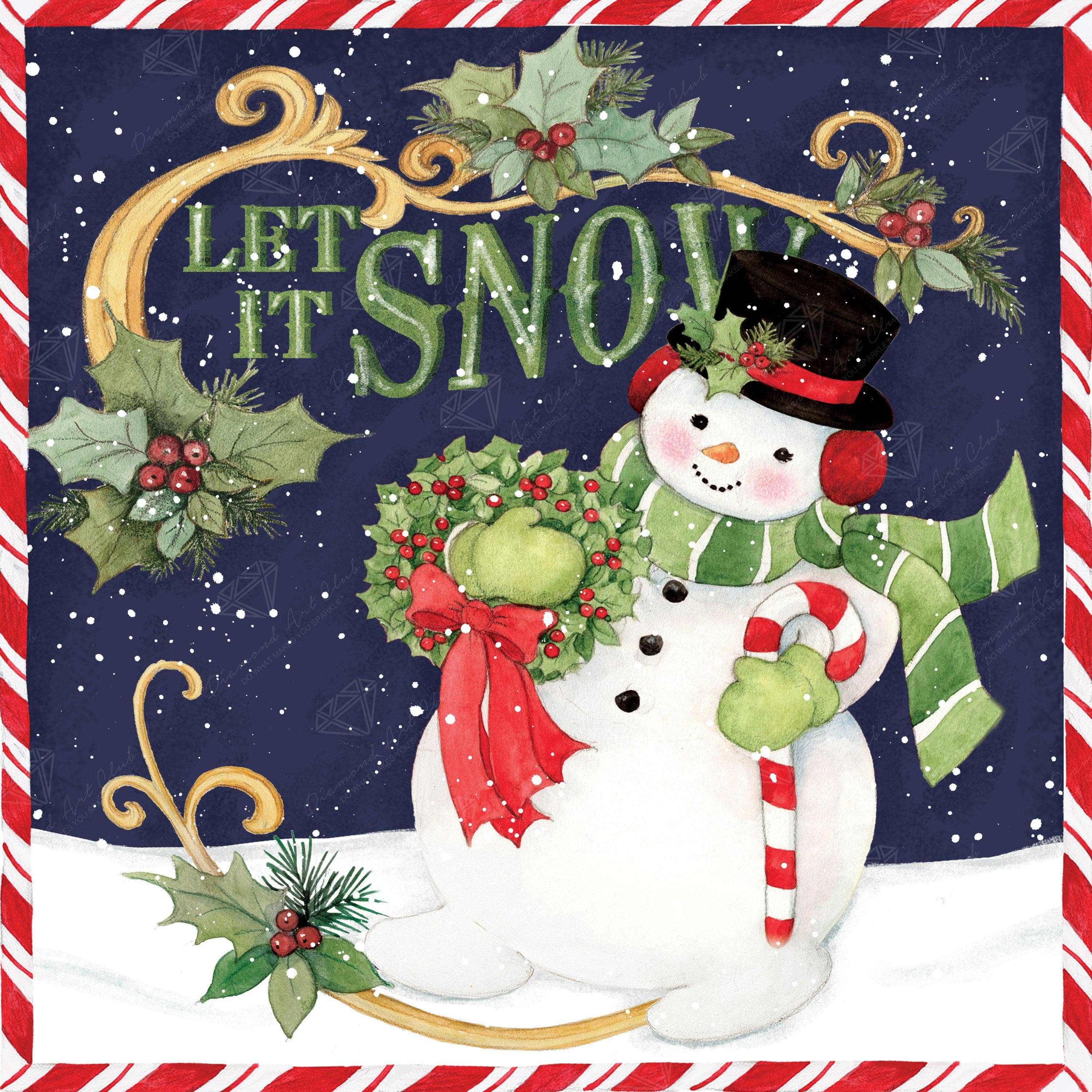 Diamond Art Club – Snowman (Let it Snow!) Christmas Diamond Painting (Square Drill, 20" x 20")