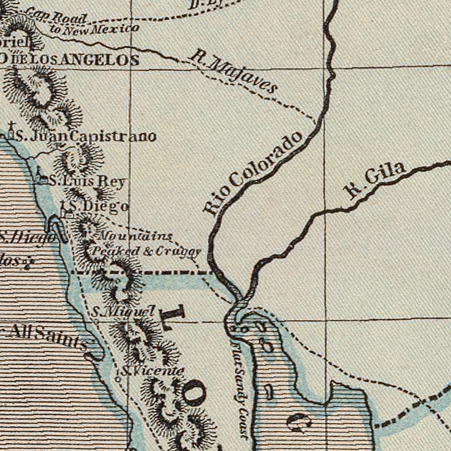 Vintage Map of California 1842