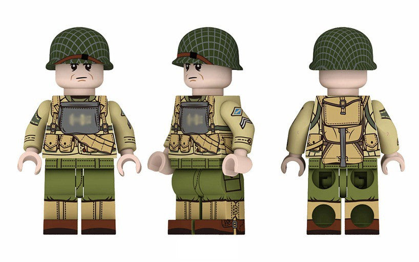 WWII - U.S. Army Set - 6 Man Squad - Mil-Blox