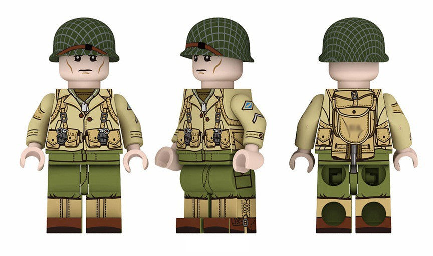 WWII - U.S. Army Set - 6 Man Squad - Mil-Blox
