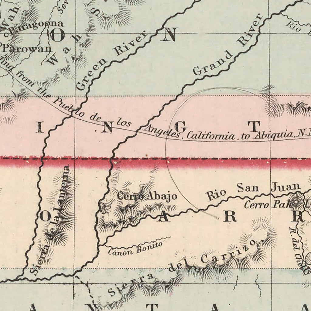 Vintage Map of New Mexico & Utah 1861