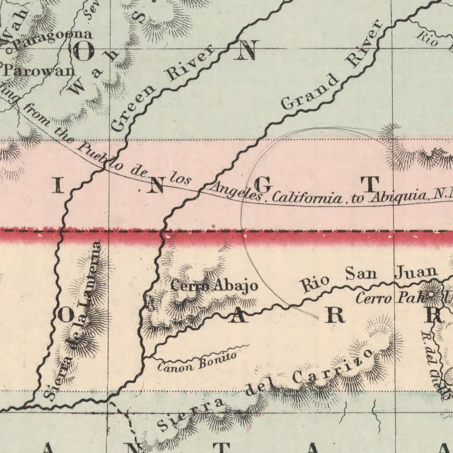 Vintage Map of New Mexico & Utah 1861